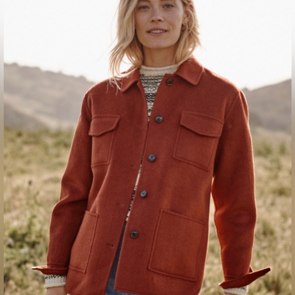 NWOT Garnet Hill Shacket in”Brick”